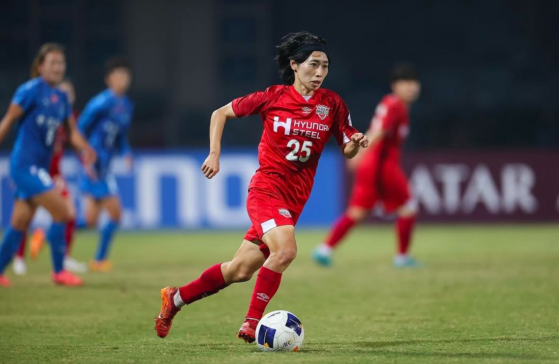 仁川現代製鉄レッドエンジェルズでプレーする田中陽子選手
